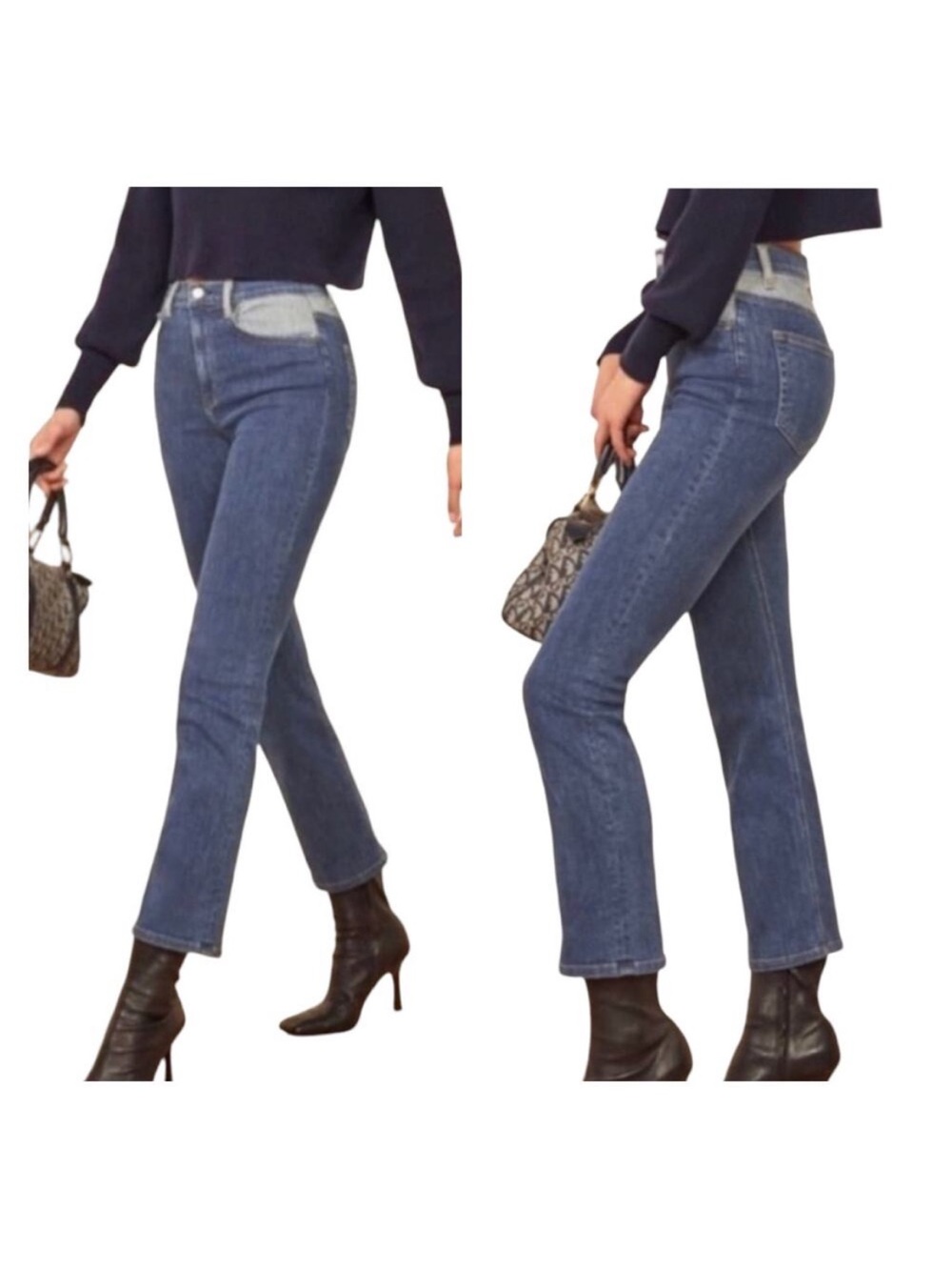 Reformation Two Tone Jeans in Sava Jodi